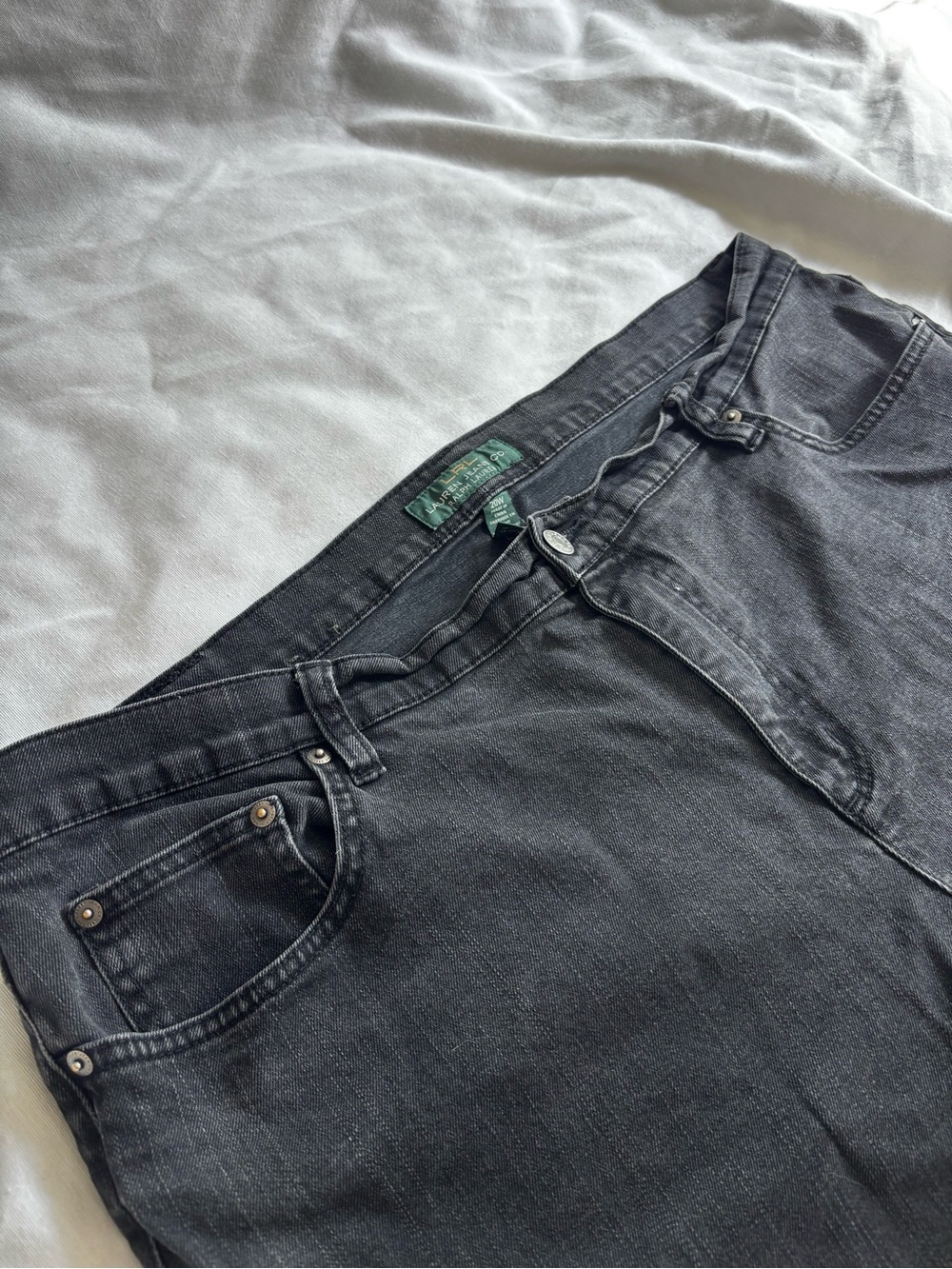 Lauren Jeans Co Ralph Lauren Black Jeans 20W Straight Leg 99% Cotton